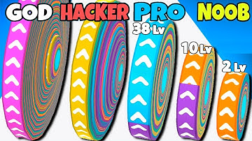 NOOB vs PRO vs HACKER vs GOD in Peel Runner 3D