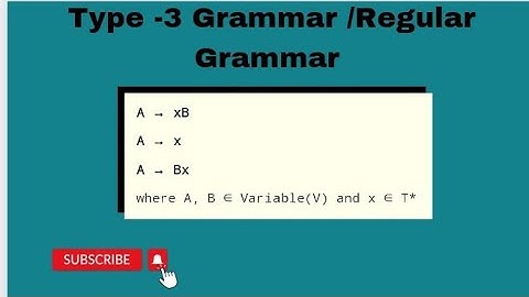 Regular Grammar