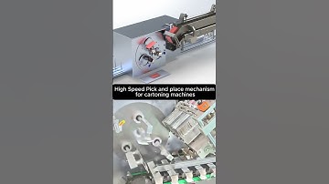 High Speed Pick and place mechanism for cartoning machines  #mechanical #solidworks #mechanism