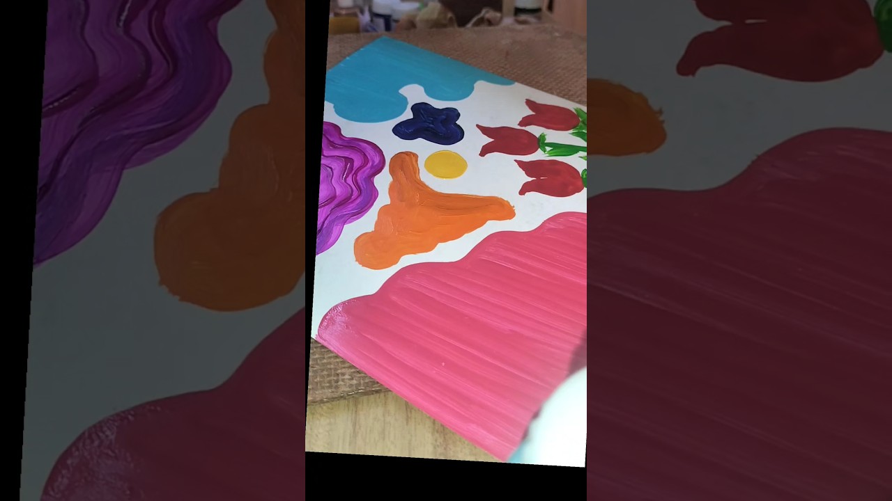 POV: Satisfying Freestyle Acrylic Painting | Relaxing Abstract Brush Strokes 🎨