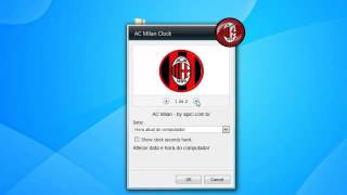 AC Milan Clock Windows 7 Desktop Gadget