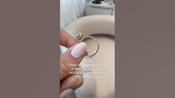 Ring sizing hack! When you just aren’t ready to part ways with your new engagement ring for a resize