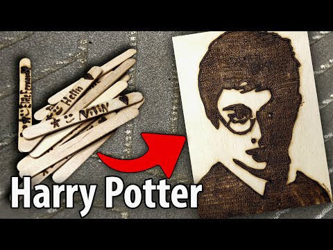 I'm Drawing Harry Potter On Wood🔥
