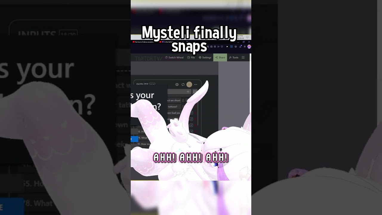 Mysteli Finally Snaps #envtuber #vtuber #twitch #fyp #fypシ #shorts #twitchstreamer
