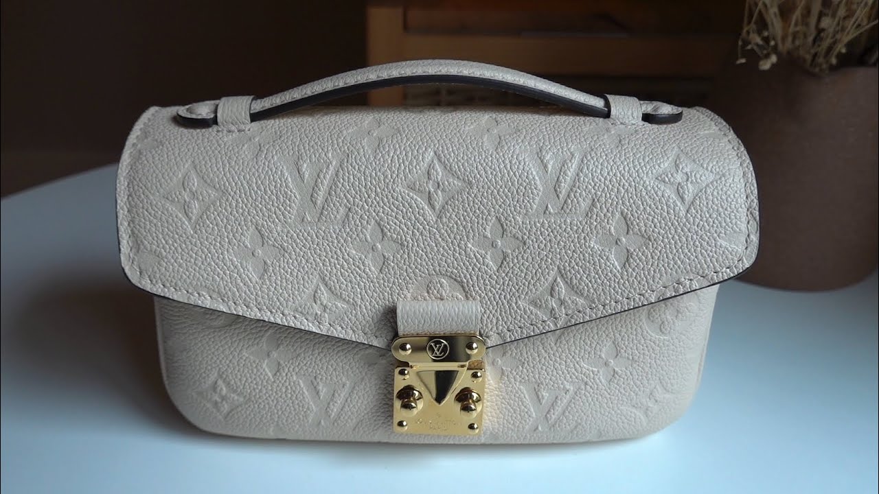 WIMB Featuring Louis Vuitton Pochette Metis East West Empriente Leather Cream