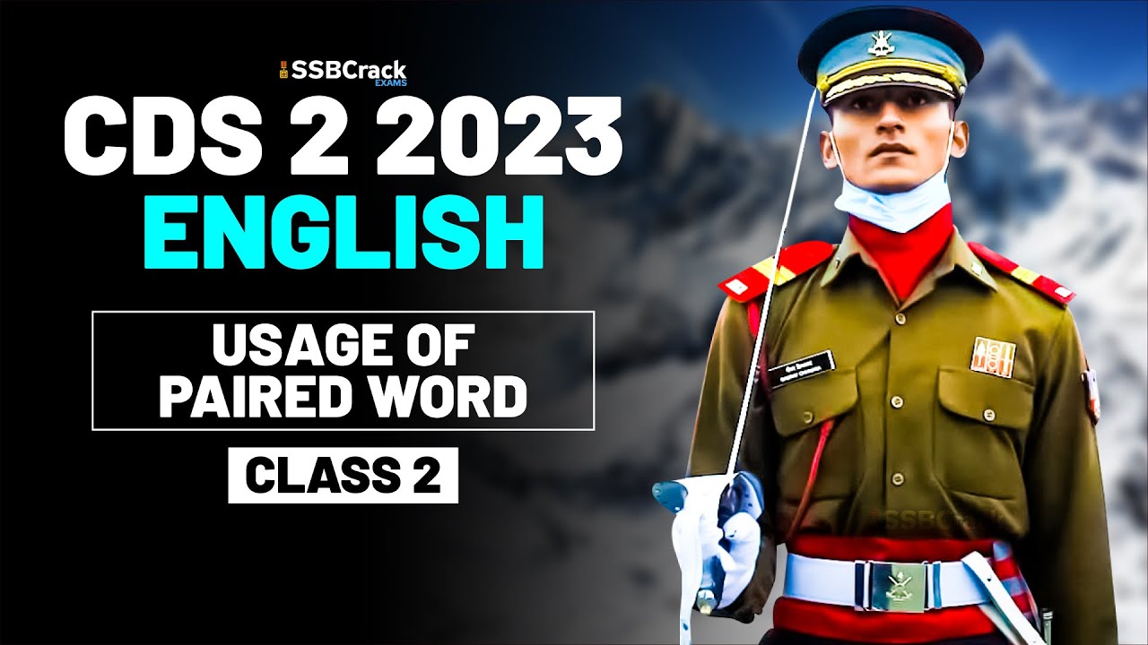 CDS 2 2023 Exam English Live - Usage of Paired Word - Class 2 - YouTube