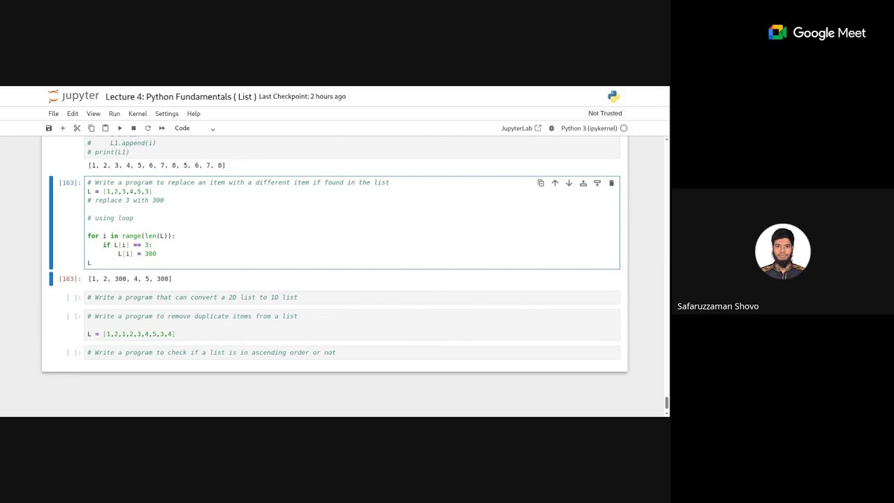 Lecture 4: Python Fundamentals ( List ) | Ultimate ML DL BootCamp