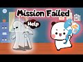 Gomus failed ghost scare  bubu dudu  goma peach  milkmoachabear  animation  cute couple