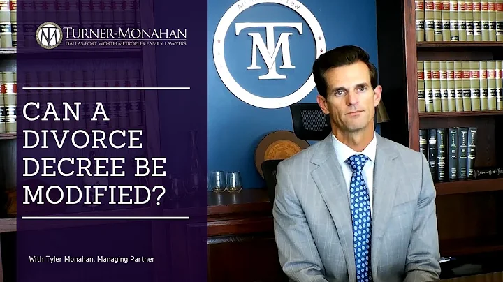 Can a Divorce Decree Be Modified?