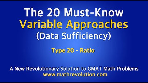Variable Approach 20 for GMAT math DS｜Math Revolution