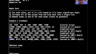 Sorting: Linear Sorts