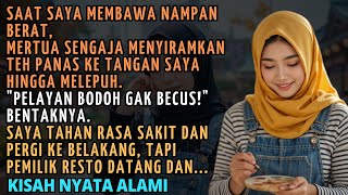 JADI PELAYAN RESTORAN, MERTUA SIRAM AIR PANAS KE TANGAN SAYA DEPAN TAMU, PAS DILIHAT…