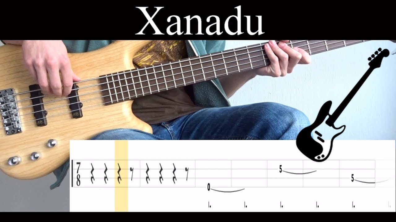 Xanadu (Rush) (BASS ONLY) Bass Cover (With Tabs) YouTube