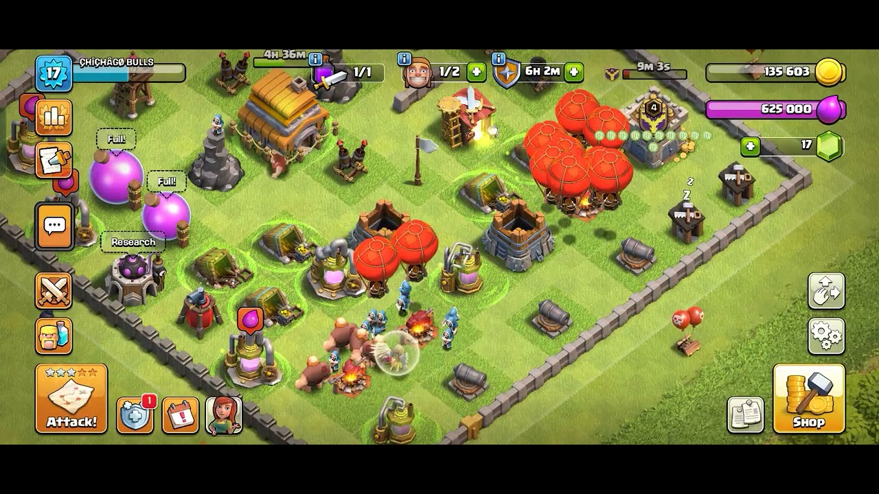 Playing clash of clans