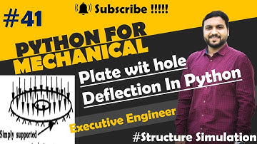 Flat Plate deformation | Python for mechanical engineer | Simply supported Plate | Roark’s Formulas