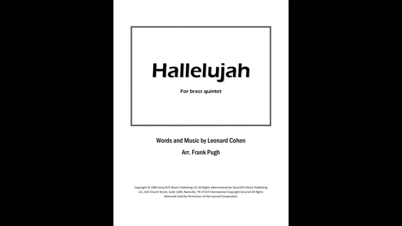 Hallelujah for brass quintet