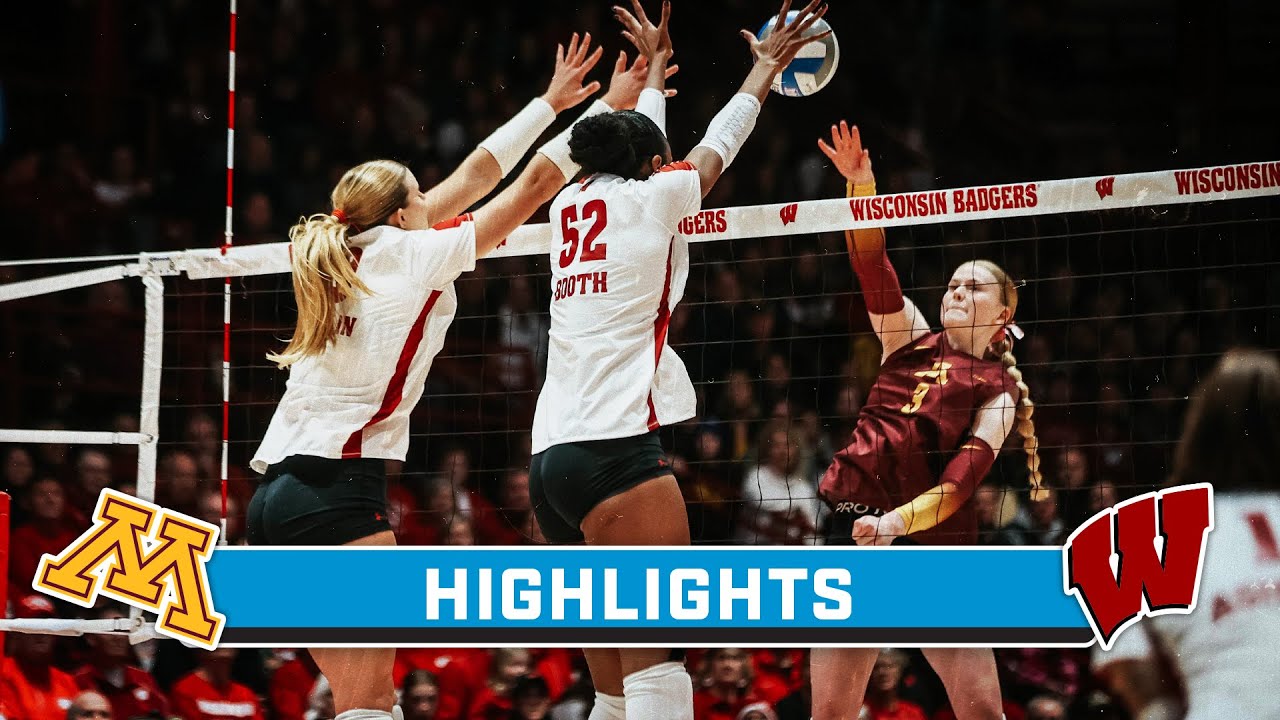 Minnesota at Wisconsin Highlights Big Ten Volleyball Oct. 29