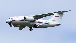 Дневной рейс Ан 148 на аэродроме Чкаловский / очень нежное касание полосы