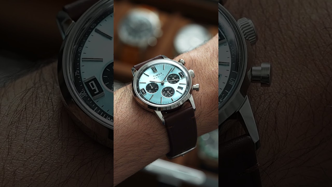 Relógio Timex Marlin Chronograph TW2Y66600 Couro Azul - Relojoaria