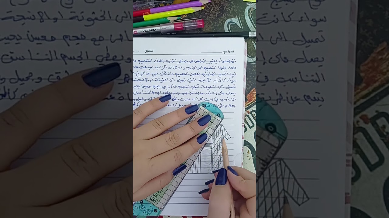 رسمة الملمس الخشن والناعم ( فن الاناقه والازياء)