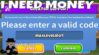 Attempting to Get a Creator Code in BTD 6