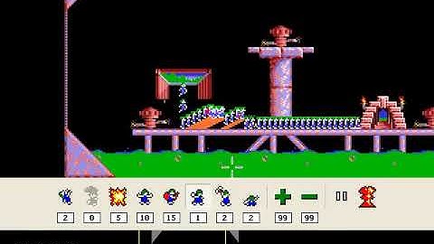 Lemmings Tricky Level 24: I have a cunning plan