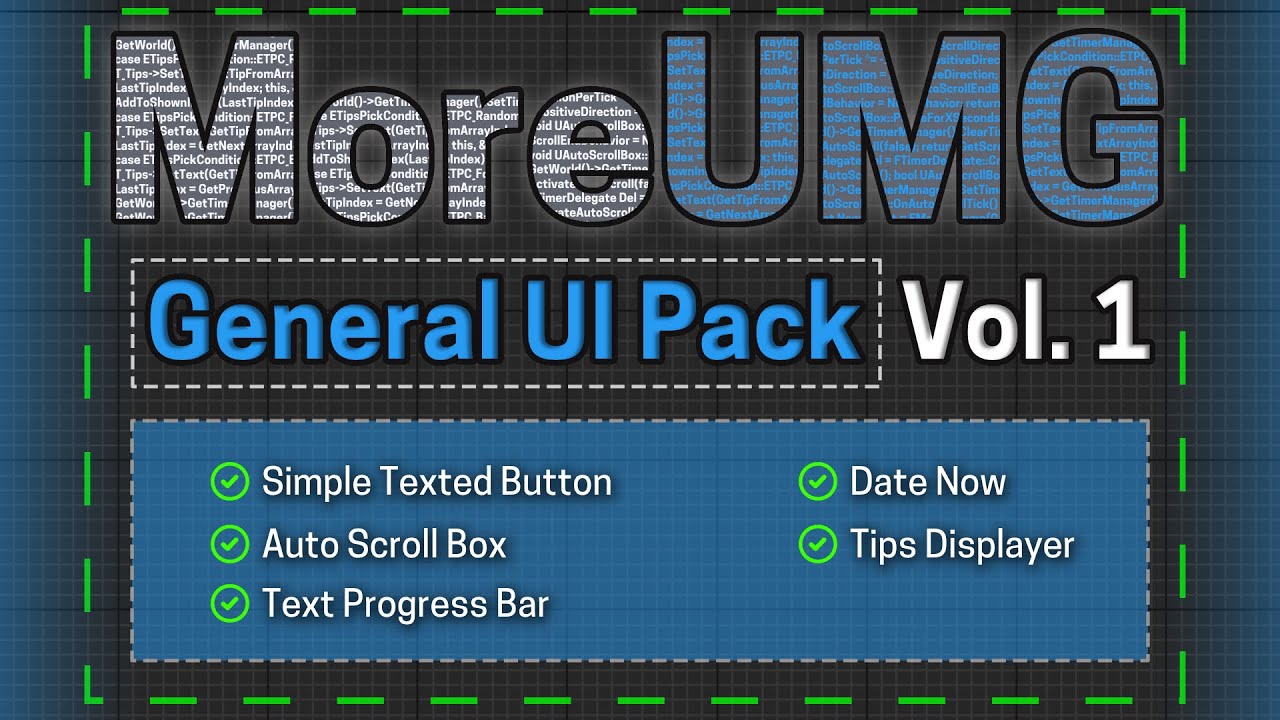 Unreal Engine Plugin Demo | MoreUMG: General UI Pack - Vol. 1 | UI ...