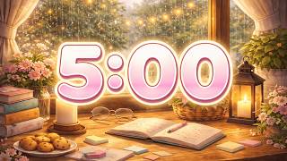 Celebrity 5 Minute Study Break Countdown Timer | Cozy Rainy Window | Calm Lofi Music Profile