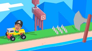 TENTEI DIRIGIR UM CARRO QUADRADO NO MUNDO DE BLOCOS CHEIO DE ARMADILHAS!!! screenshot 3