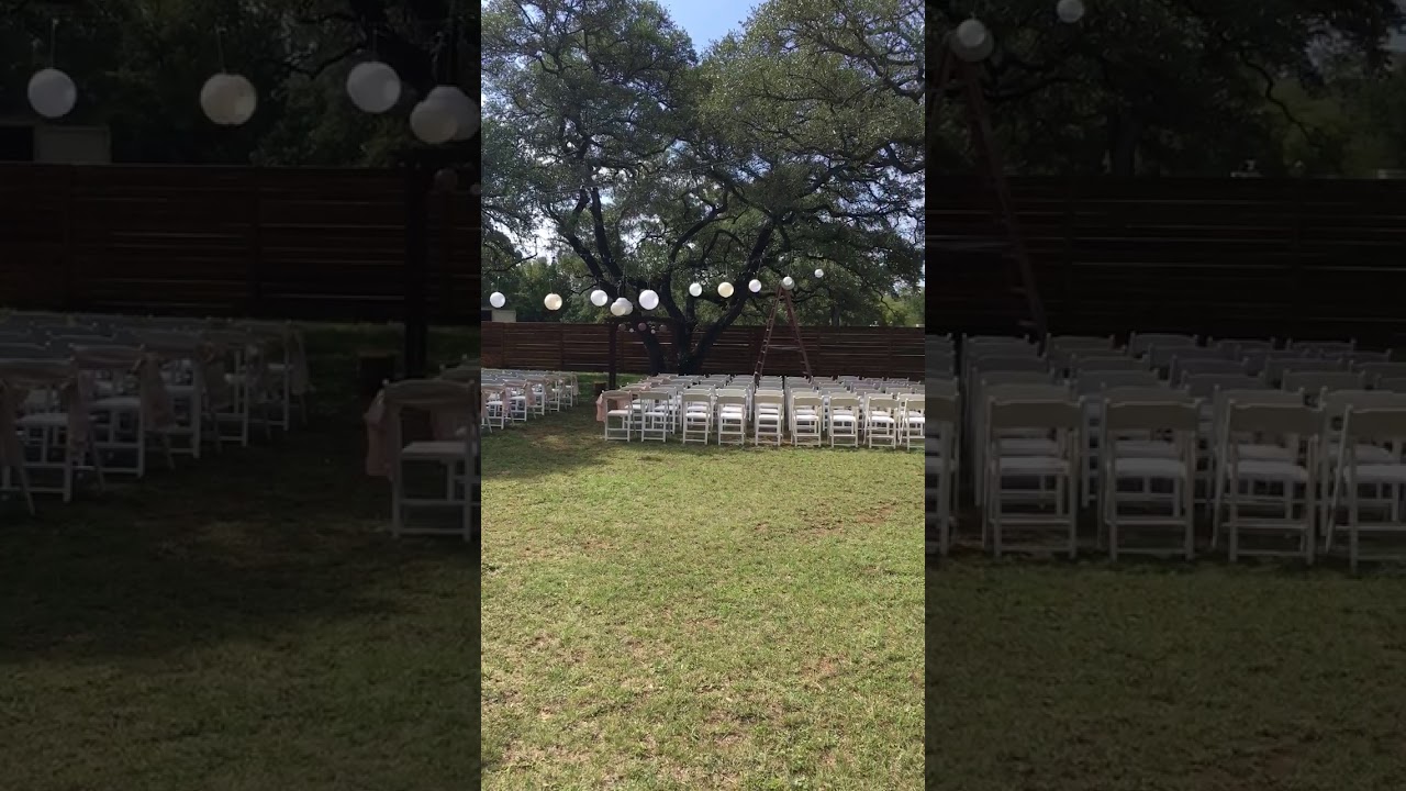 Beautiful wedding ceremony chair table rental