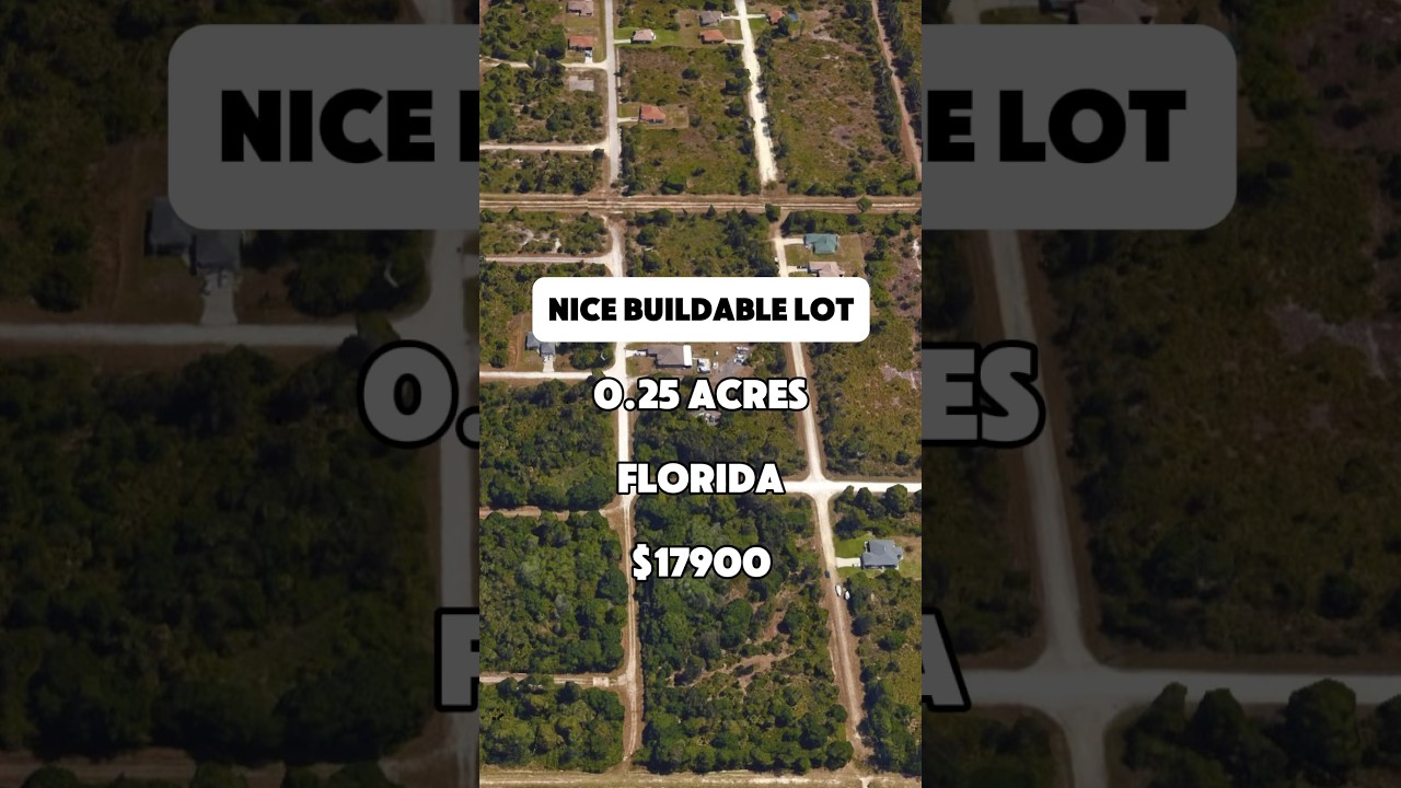 Buildable lot for sale in Florida for $17900 
