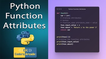 How To Set Function Attributes In Python