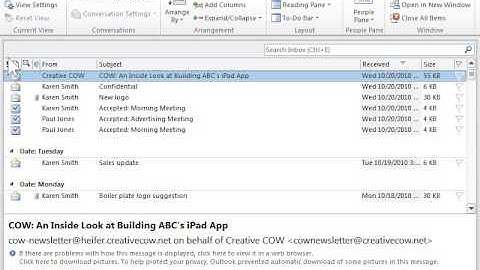Outlook 2010 Show, Hide, or Disable the Navigation Pane