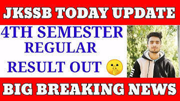 JAMMUUNIVERSITY 4TH SEMESTER RESULT REGULAR