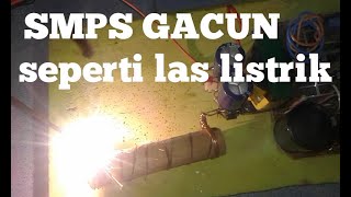 How to make a mini electric welder from a used TV machine || SMPS gacun wire melts immediately