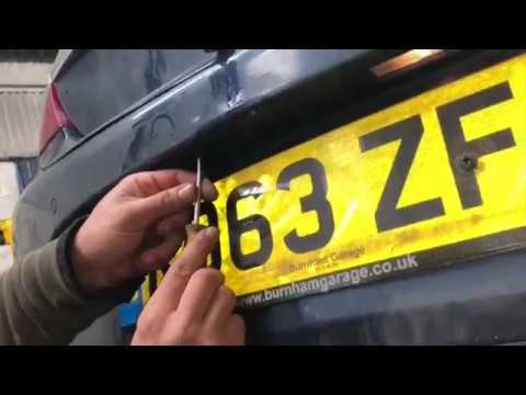 How to replace number plate light 