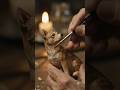 Elderly woman carves wooden dog #dog #craft #design