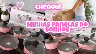 MINHAS PANELAS DOS SONHOS CHEGOU 💗 DA NEOFLAN| ESTOU APAIXONADA! CASA LIMPA E ORGANIZADA ✨