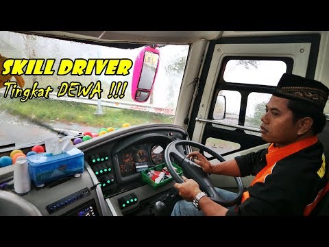 UJI SKILL DRIVER BUS LEWAT JALUR EKSTRIM | Sudiro Tungga Jaya di Jalur Pegunungan Gunung Lawu