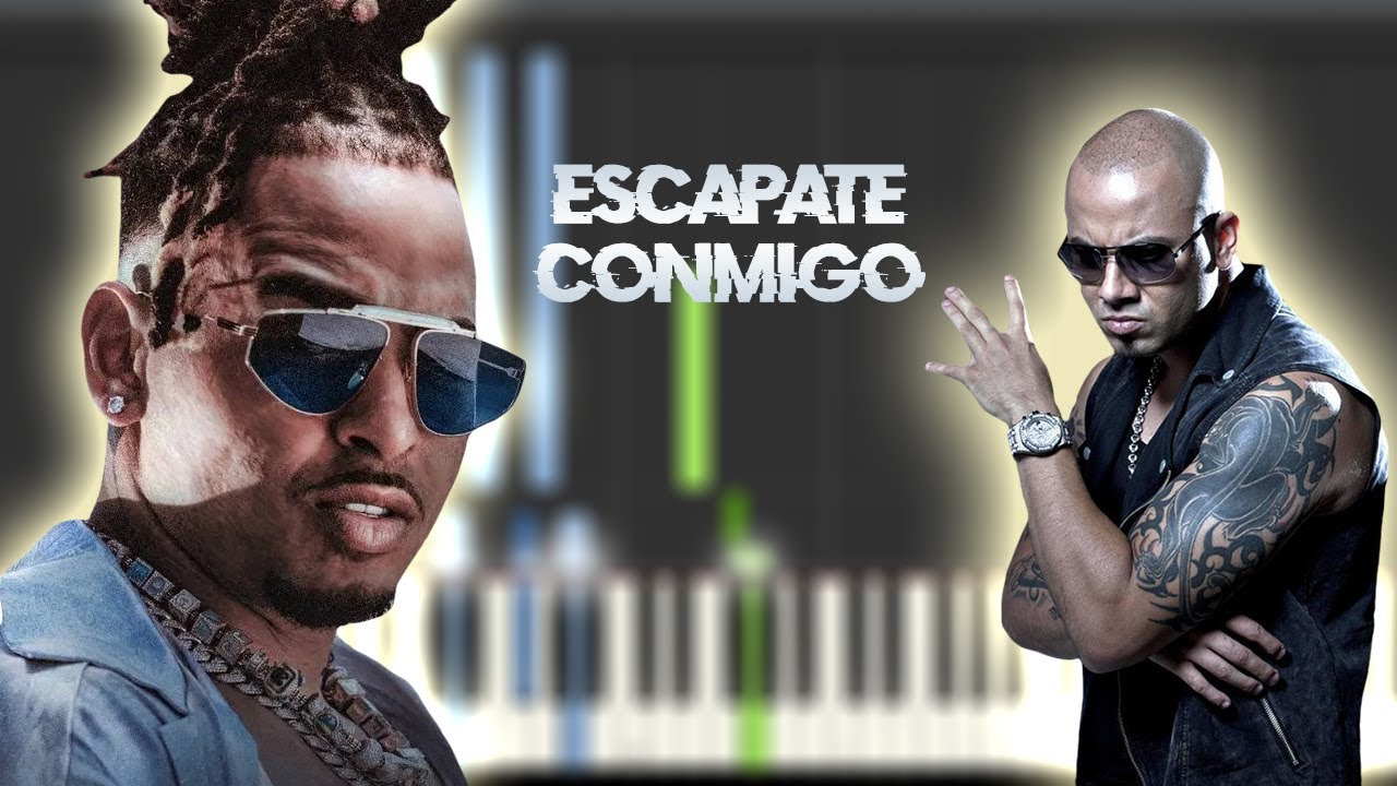 Wisin feat. Ozuna - Escápate conmigo | Instrumental Piano Tutorial / Partitura / Karaoke / MIDI