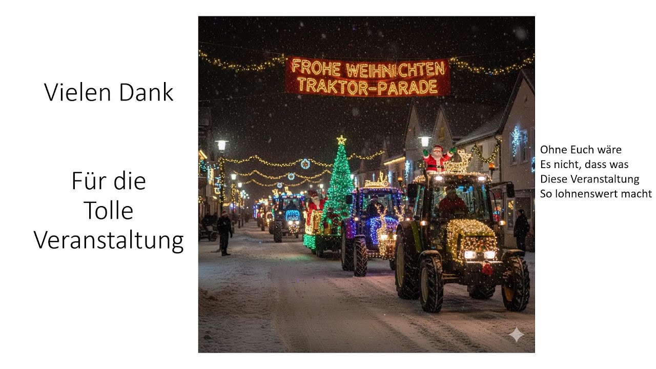 Xmas Lightning Parade - Traktor Run - Heinsberger Lichterzug Teil1