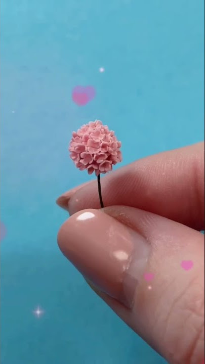 Tutorial membuat bunga hydrangea mini dengan porselen dingin #shorts
