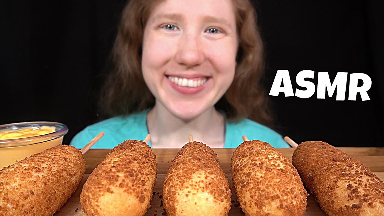ASMR CHEESY CORN DOG 🌭🧀 FEAST MUKBANG (With COMMEDESJUSTIN) EATING SOUNDS
