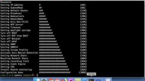 Configuring an Axis camera