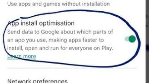 How to Turn ON or OFF App Install Optimisation in Google play store 2022