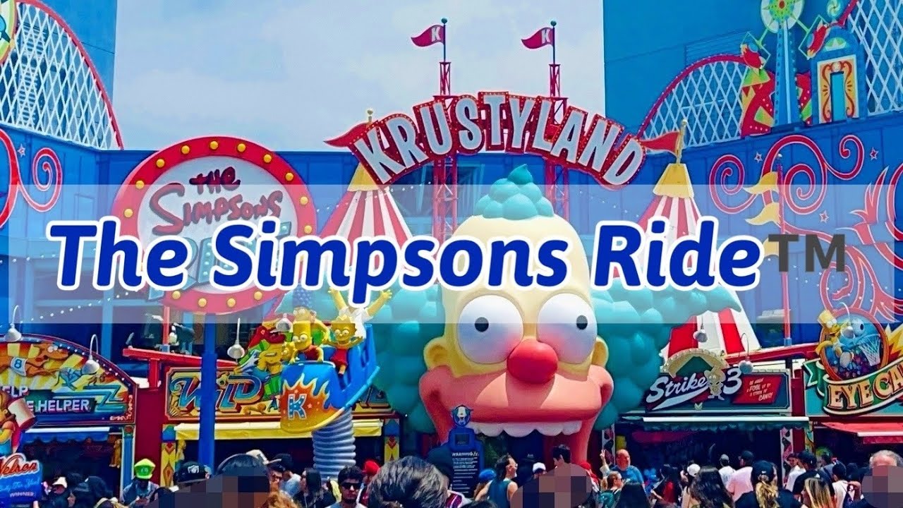 [4K] The Simpsons Ride at Universal Studios Hollywood | 심슨 라이드 유니버셜 스튜디오 미국