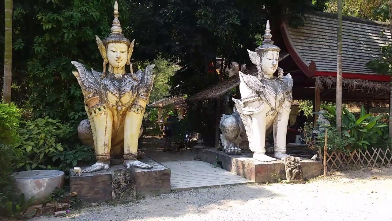 camera iphone 8 plus apk Impressive Half Buddha Half Lion Statues at Entrance to Wat Pha Lat Buddhist Temple near Chiang Mai