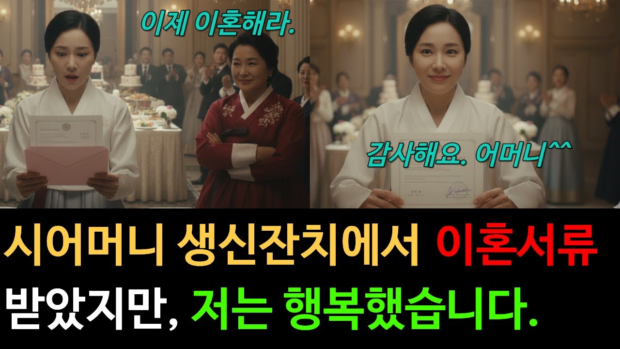 시어머니 생신잔치, 그날 제게 받은건 이혼장이었습니다. 하지만, 제 반응은.. #오디오북 #사연라디오