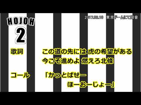 【実録】阪神タイガース　2北條史也　応援歌【歌詞付】
