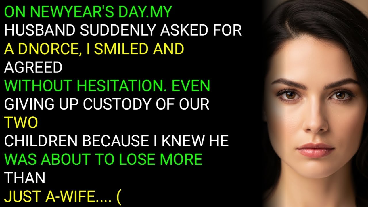 ON NEWYEAR'S DAY.MYHUSBAND SUDDENLY ASKED FORA DNORCE, I SMILED AND AGREEDWITHOUT HESITATION. E....